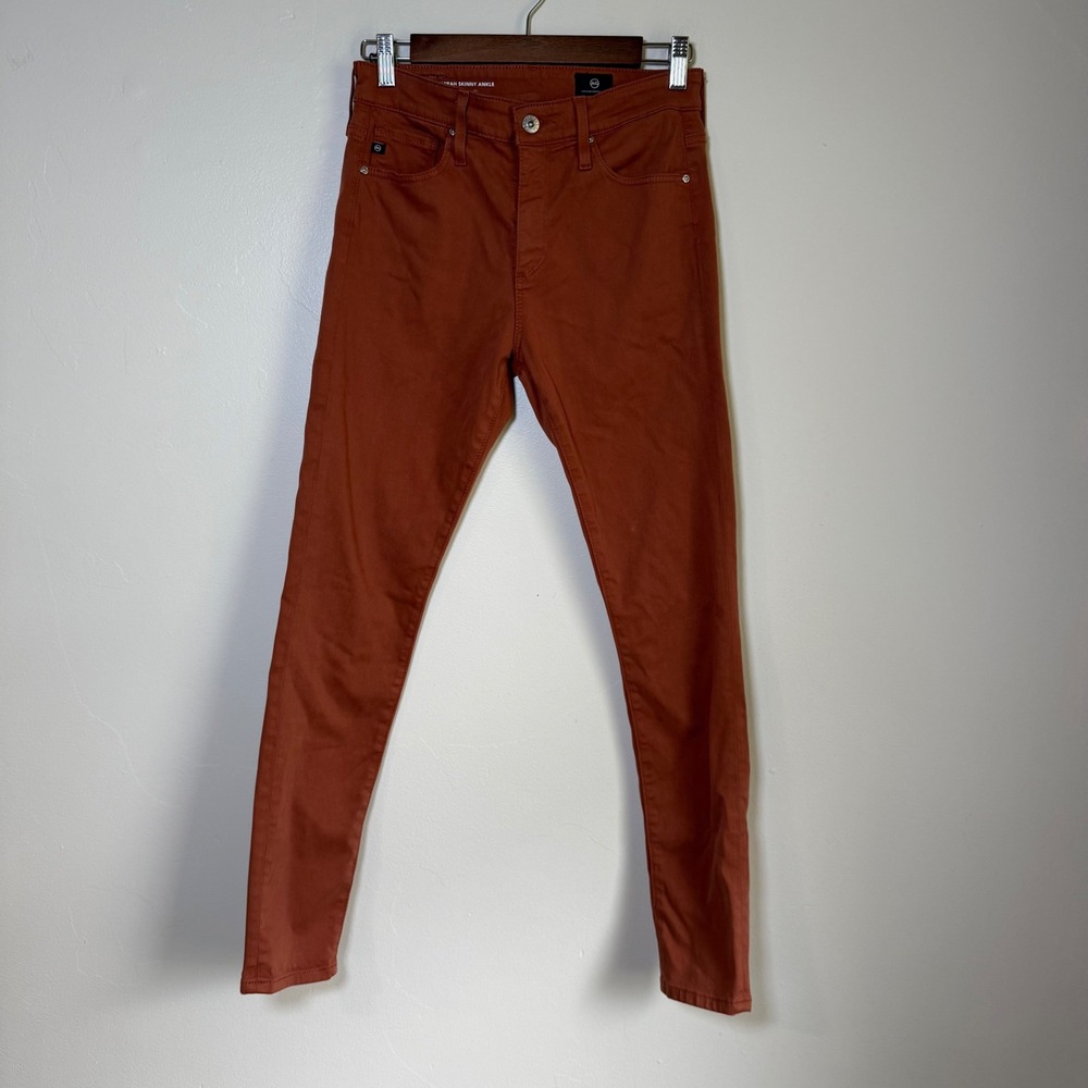 AG Adriano Goldschmied‎ Farrah Skinny Ankle High Rise Pants Size 26 Terracotta